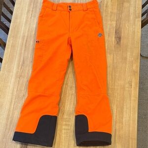 Descente Kids Bright Orange Ski Pants with Black Cuffs